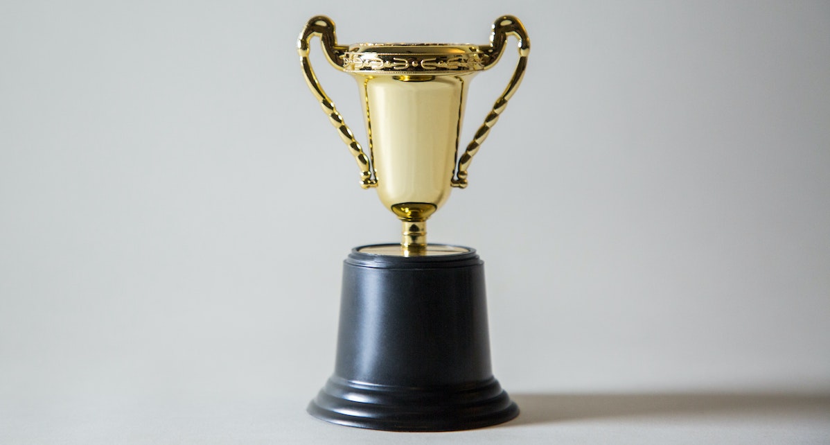 gold trophy with black base