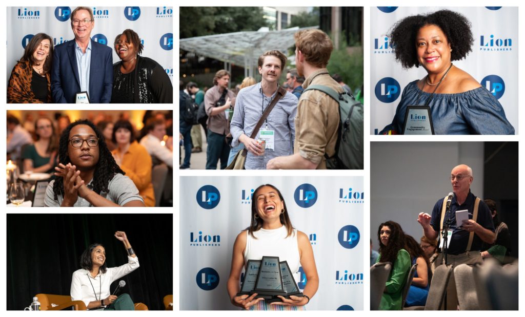 Photos of LION members at the Independent News Sustainability Summit