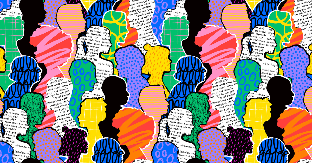 Colorful illustration of people
